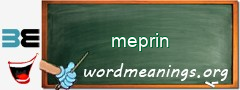 WordMeaning blackboard for meprin